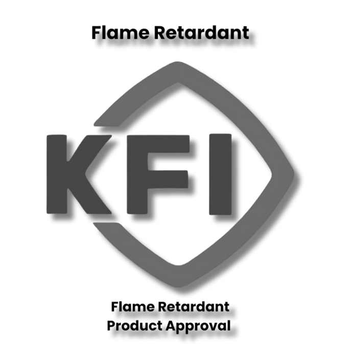 KFI certified for product quality and fire resistance