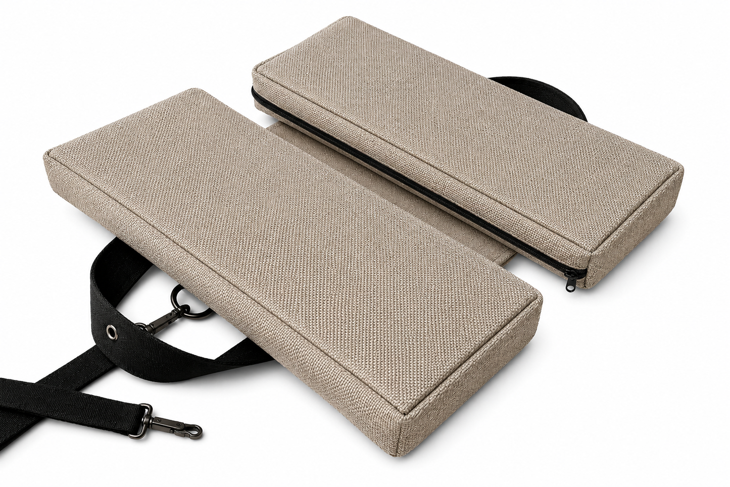 SunCloud Straw foldable performance travel seat cushion with adjustable strap for tailbone and pelvic support.