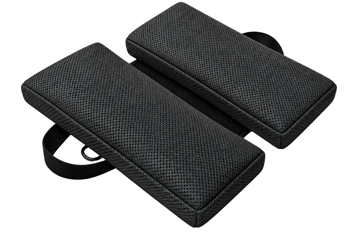 SunCloud AirFlow Cooling breathable travel seat cushion in gunmetal with ventilated mesh and channel for long sitting.