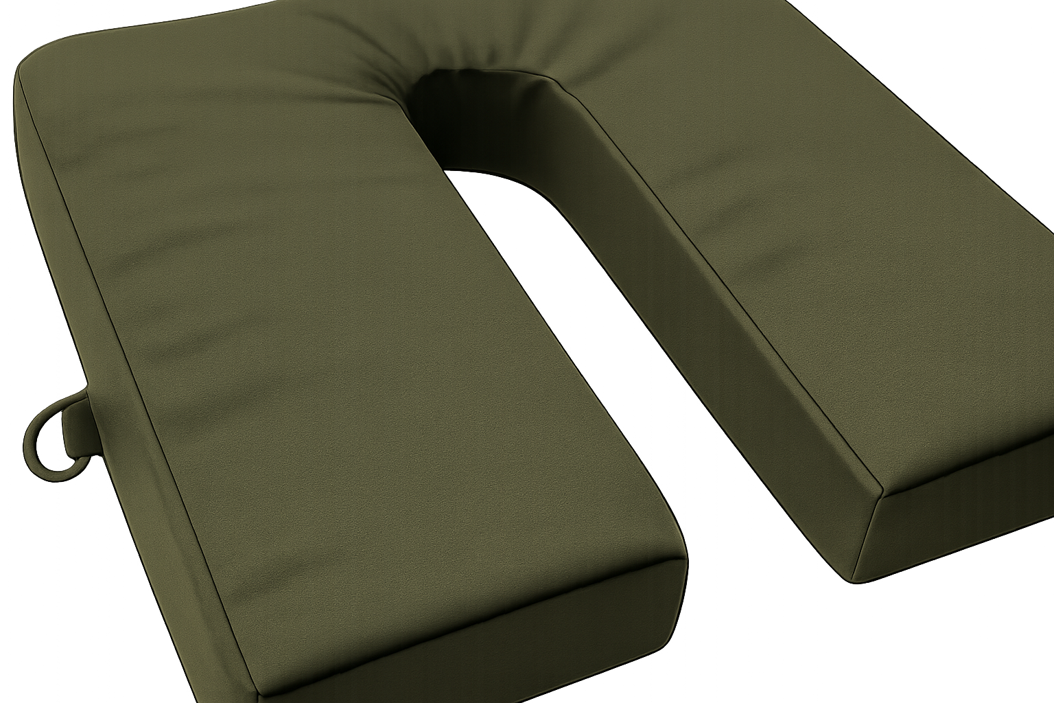 suncloud-dark-olive-canvas-coccyx-u-shaped-cushion
